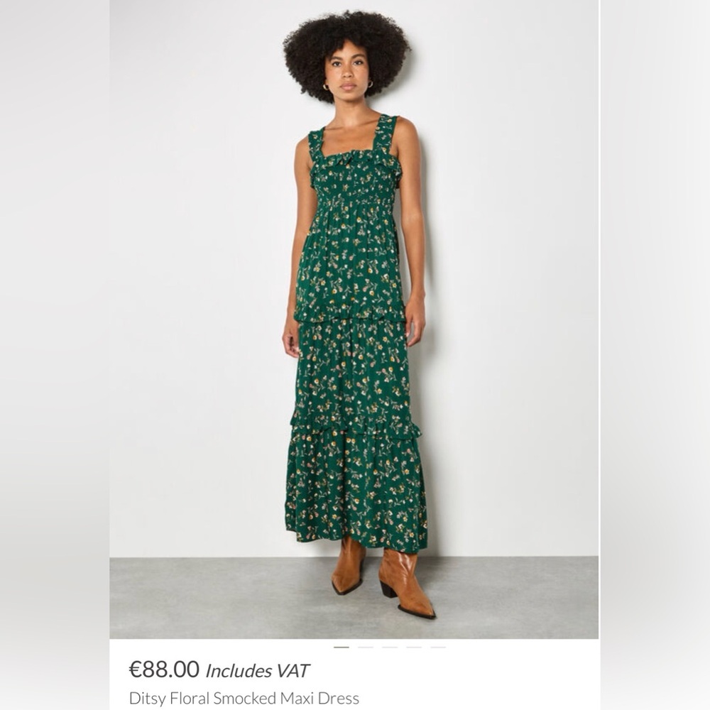 APRICOT 🍑-  Floral Green Maxi Dress - Picture 2 of 7